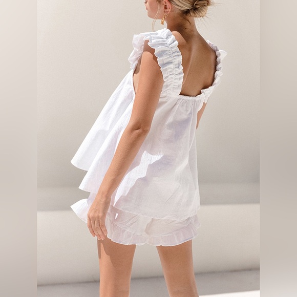 Commense Cotton Ruffle Short Set - Picture 3 of 5